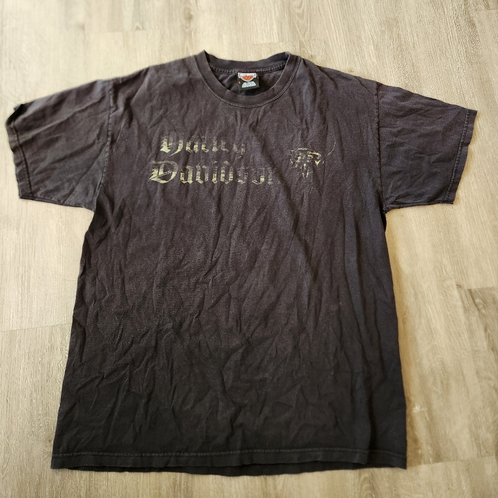 Harley davidson tshirt worn and faded soft